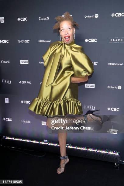 Stacey McKenzie attends The Legacy Awards 2022 at History on September 25, 2022 in Toronto, Ontario.