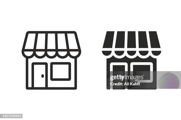 store icon - shop icon stock illustrations