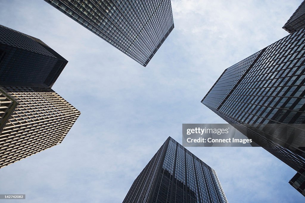 Low angle view of skyscrapers