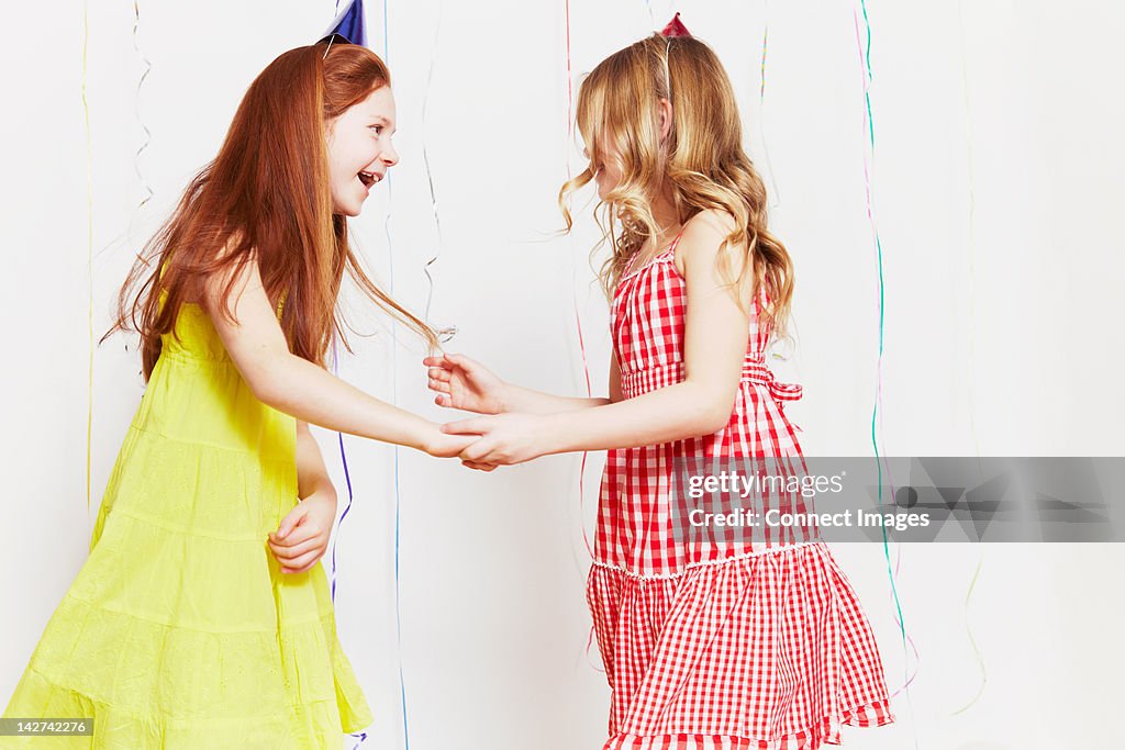 Girls dancing at party