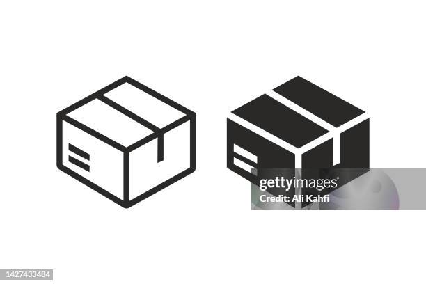 box icon - parcel shipping stock illustrations