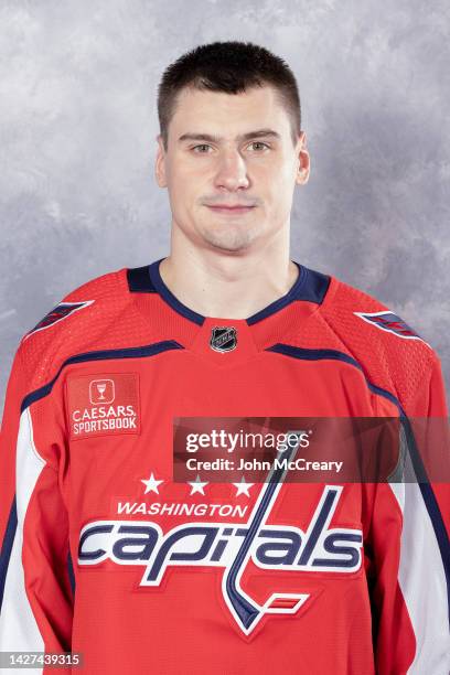 Dmitry Orlov of the Washington Capitals poses for his official headshot for the 2022-2023 season on at MedStar Capitals Iceplex on September 21, 2022...