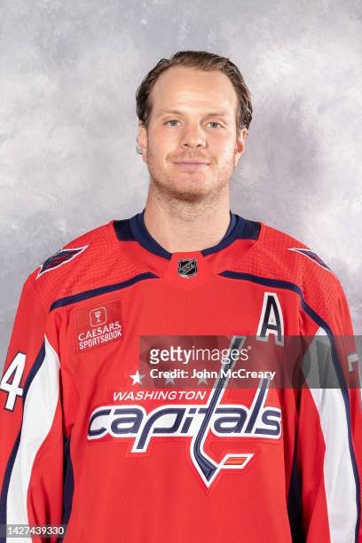 John Carlson of the Washington Capitals poses for his official headshot for the 2022-2023 season on at MedStar Capitals Iceplex on September 21, 2022...