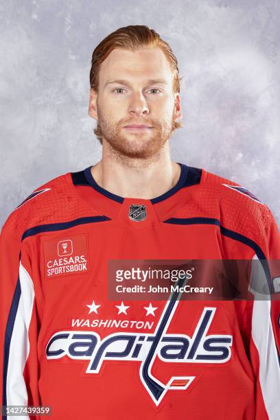 Connor Brown of the Washington Capitals poses for his official headshot for the 2022-2023 season on at MedStar Capitals Iceplex on September 21, 2022...
