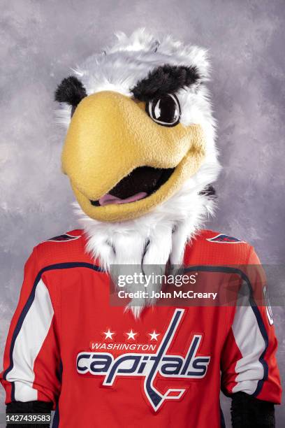 Slapshot of the Washington Capitals poses for his official headshot for the 2022-2023 season on at MedStar Capitals Iceplex on September 21, 2022 in...