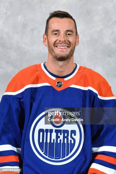 Derek Ryan of the Edmonton Oilers poses for his official headshot for the 2022-2023 season on September 21, 2022 at Rogers Place in Edmonton,...