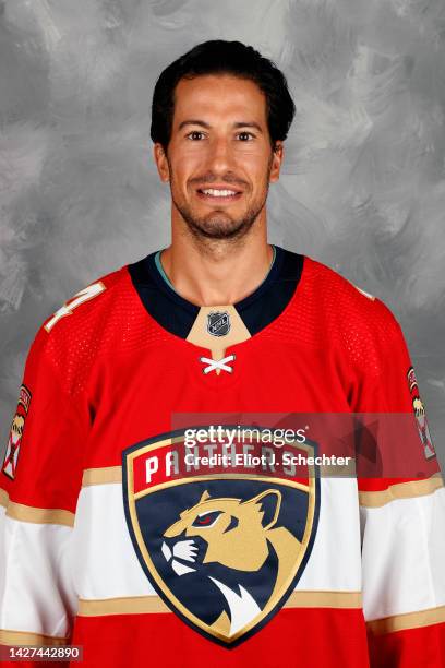 Michael Del Zotto of the Florida Panthers poses for his official headshot for the 2022-2023 NHL season on September 21, 2022 at the Florida Panthers...