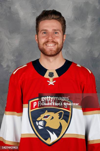 Chris Tierney of the Florida Panthers poses for his official headshot for the 2022-2023 NHL season on September 21, 2022 at the Florida Panthers...