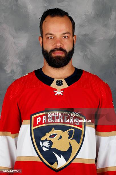 Radko Gudas of the Florida Panthers poses for his official headshot for the 2022-2023 NHL season on September 21, 2022 at the Florida Panthers IceDen...