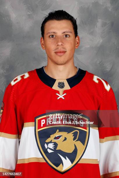 Connor Bunnaman of the Florida Panthers poses for his official headshot for the 2022-2023 NHL season on September 21, 2022 at the Florida Panthers...