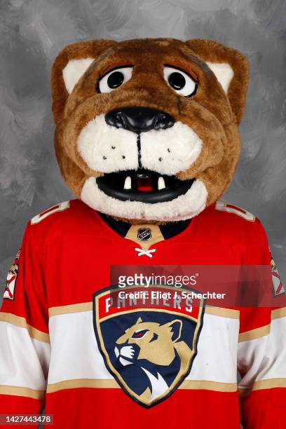 Florida Panthers Mascot Stanley C. Panther poses for his official headshot for the 2022-2023 NHL season on September 21, 2022 at the Florida Panthers...