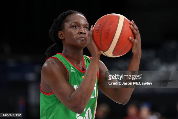 Djeneba N'Diaye of Mali shoots from the free throw line during the 2022 FIBA Women's Basketball World Cup Group A match between Serbia and Mali at...