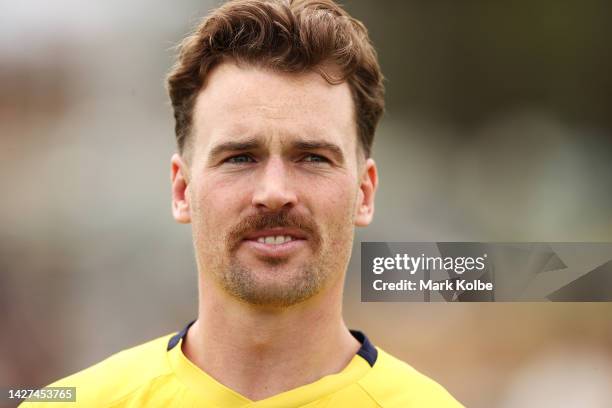 Clinton Gutherson speaks to the media after a Parramatta Eels NRL training session at Kellyville Park on September 26, 2022 in Sydney, Australia.