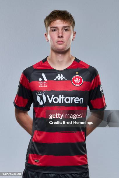 Alex Bonetig poses during the Western Sydney Wanderers A-League headshots session at Commbank Stadium on September 19, 2022 in Sydney, Australia.