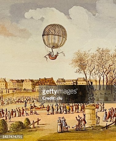 First Hot Air Ballooning Paris 1783 High-Res Vector Graphic - Getty Images
