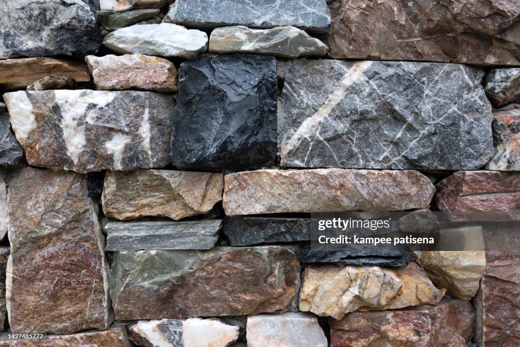 Stack Stone Pattern Full Frame Shot Of Stack Stone Wall Texture High-Res Stock Photo ...