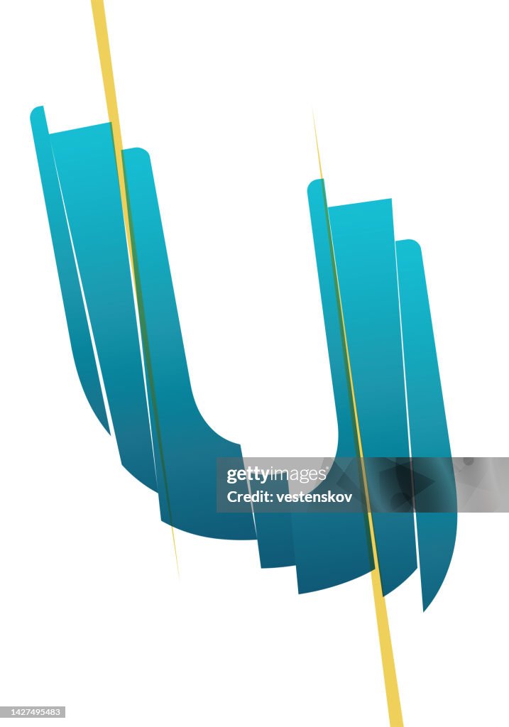 Contemporary Stylish Cut Slice Typography Vector Illustration High-Res ...