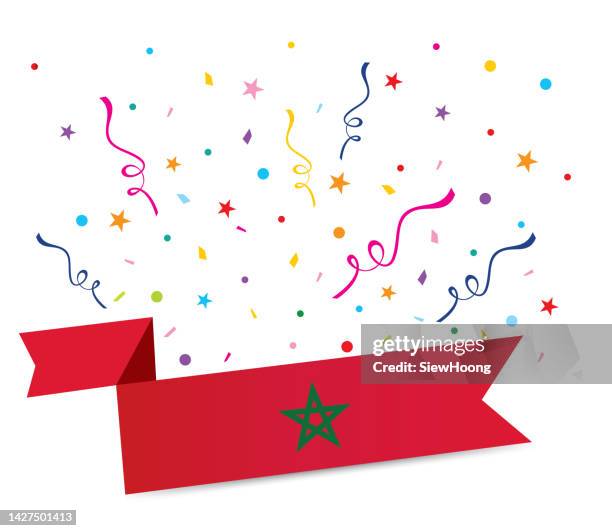 illustrations, cliparts, dessins animés et icônes de bannière de célébration - maroc