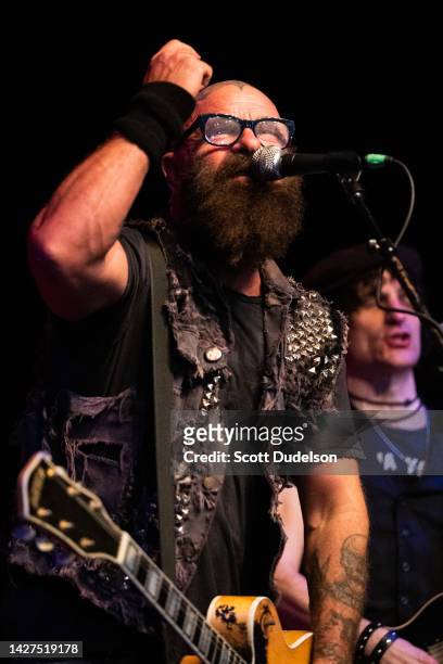 Singer Tim Armstrong of the band Rancid performs onstage during the Howie Pyro Forever Tribute concert at El Rey Theatre on September 25, 2022 in Los...