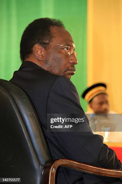 Dioncounda Traore, the former parliament speaker, wis sworn into office in Bamako on April 12, 2012at a ceremony attended by, among others, junta...