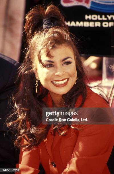Singer Paula Abdul receives a star on the Hollywood Walk of Fame on December 4, 1991 at 7021 Hollywood Boulevard in Hollywood, California.