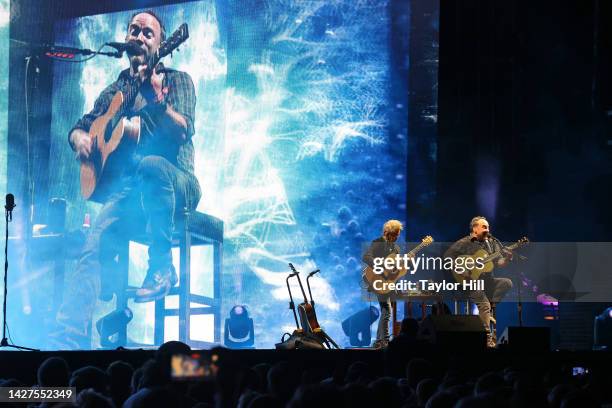 Tim Reynolds and Dave Matthews perform during the 2022 Sound on Sound Music Festival at Seaside Park on September 25, 2022 in Bridgeport, Connecticut.