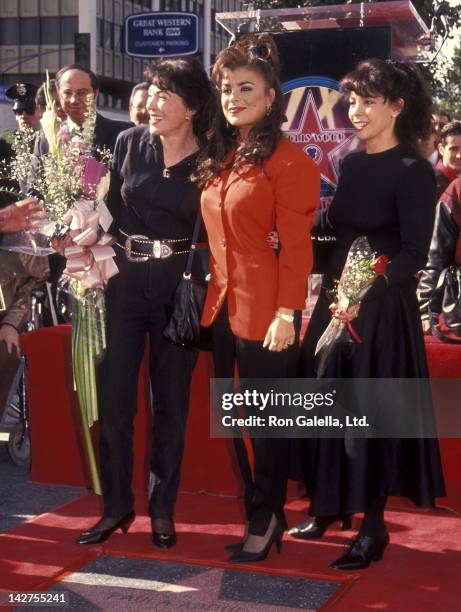 Singer Paula Abdul, mother Lorraine Rykiss and sister Wendy Mandel attend the Hollywood Walk of Fame Star Ceremony for Paula Abdul on December 4,...