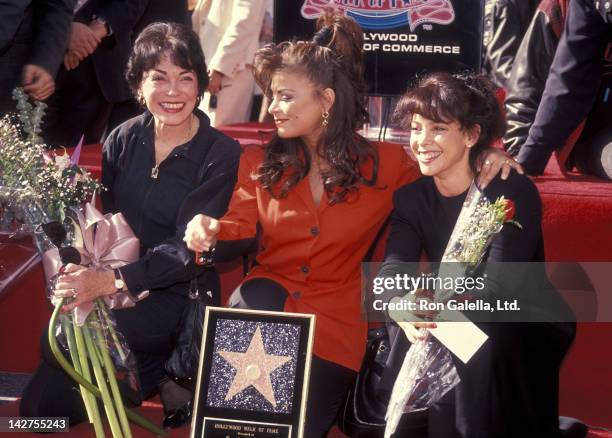 Singer Paula Abdul, mother Lorraine Rykiss and sister Wendy Mandel attend the Hollywood Walk of Fame Star Ceremony for Paula Abdul on December 4,...