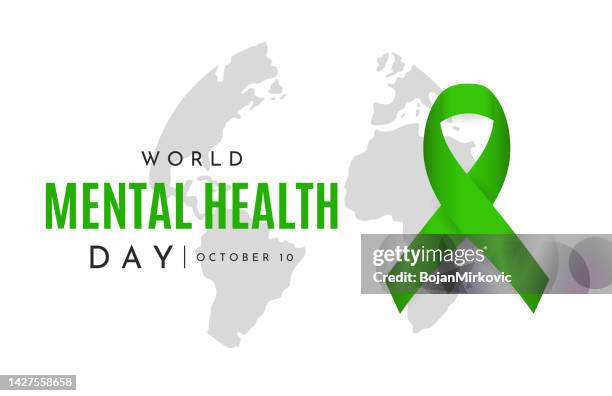 world mental health day card, october 10. vector - intellectual disability stock illustrations