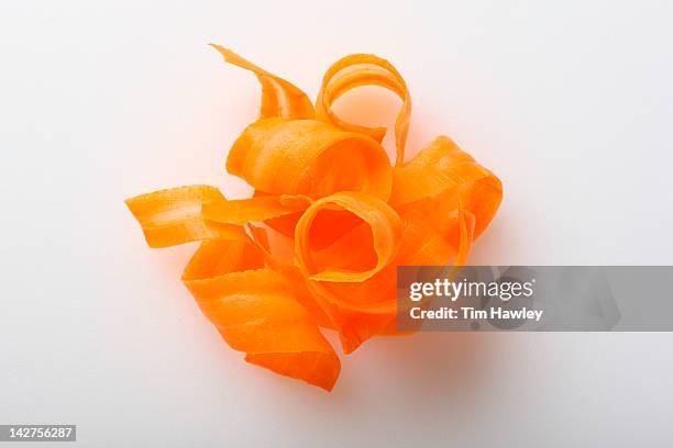 shaved carrots - curled up stock pictures, royalty-free photos & images