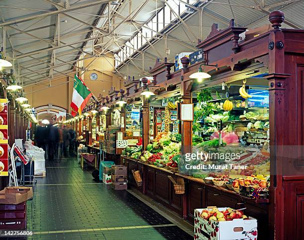 covered market in helsinki - helsinki foto e immagini stock