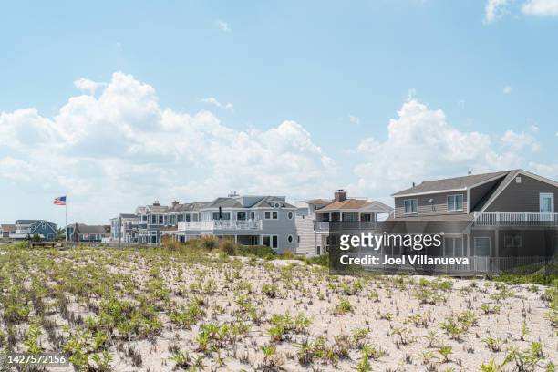 luxury beach homes at the jersey shore. - jersey shore stock pictures, royalty-free photos & images