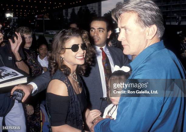 Singer Paula Abdul, actor Martin Sheen and granddaughter Cassandra Sheen attend the "Home Alone 2: Lost in New York" Century City Premiere on...