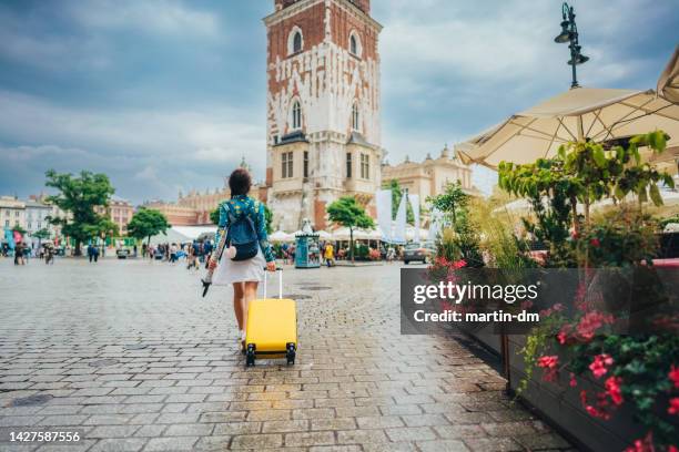 solo traveler - kraków stock pictures, royalty-free photos & images