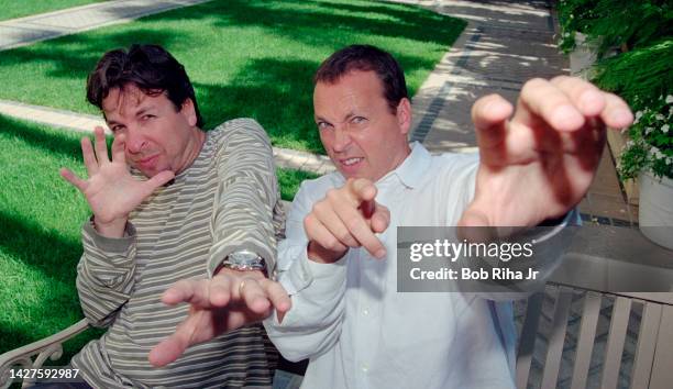 Peter and brother Bobby Farrelly during photo shoot on July 8, 1998 in Beverly Hills, CA.