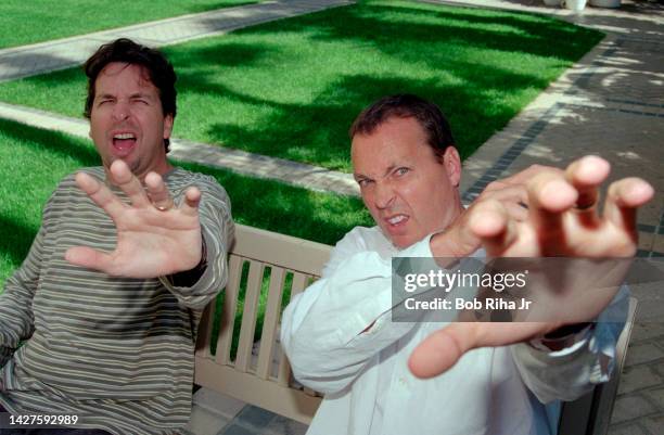 Peter and brother Bobby Farrelly during photo shoot on July 8, 1998 in Beverly Hills, CA.