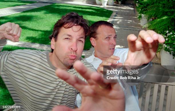 Peter and brother Bobby Farrelly during photo shoot on July 8, 1998 in Beverly Hills, CA.
