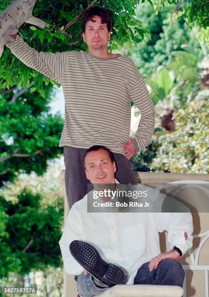 Peter and brother Bobby Farrelly during photo shoot on July 8, 1998 in Beverly Hills, CA.