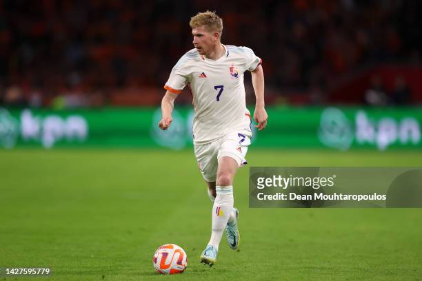 Kevin De Bruyne of Belgium in action during the UEFA Nations League League A Group 4 match between Netherlands and Belgium at Johan Cruijff ArenAon...