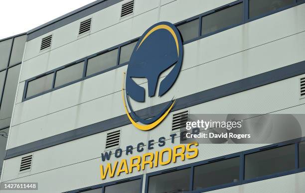 General view outside of the Sixways Stadium, home of Worcester Warriors, on September 26, 2022 in Worcester, England.