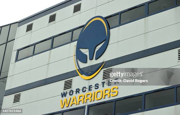 General view outside of the Sixways Stadium, home of Worcester Warriors, on September 26, 2022 in Worcester, England.