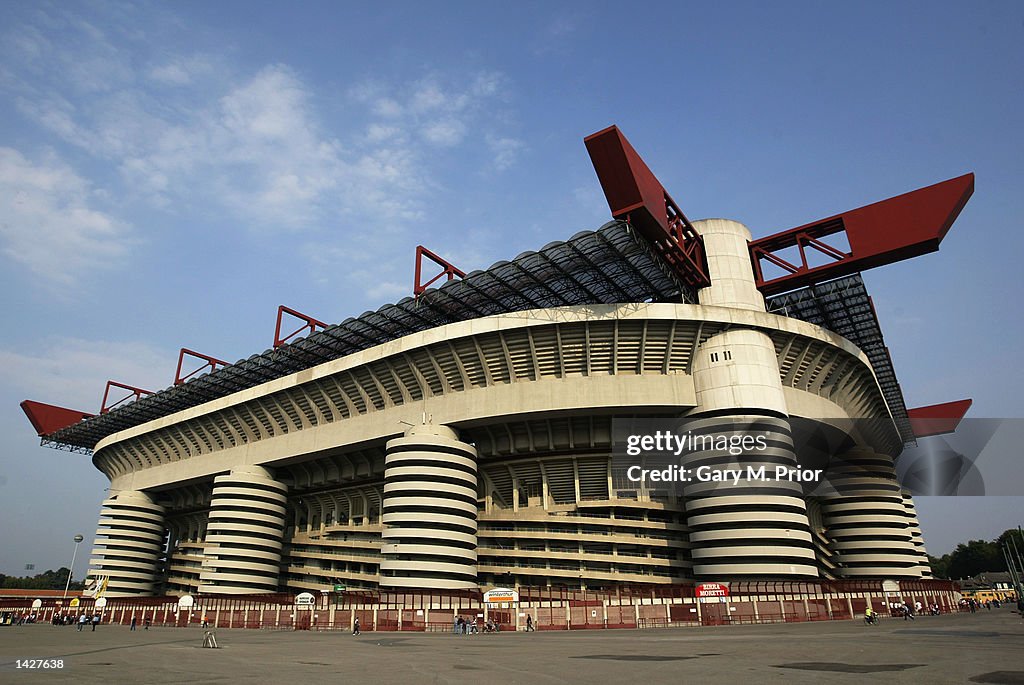Outside the San Siro Stadium