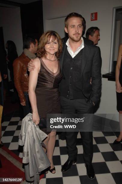 Donna Gosling, left, and actor Ryan Gosling attend The Cinema Society's "Fracture" screening after-party at the Gramercy Park Hotel's Private Roof...