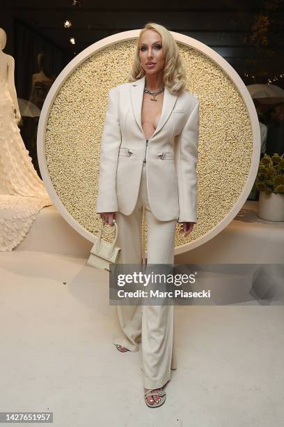 Christine Quinn attends the opening of the Jacquemus' Boutique as part of Paris Fashion Week at 27 avenue Montaigne on September 26, 2022 in Paris,...