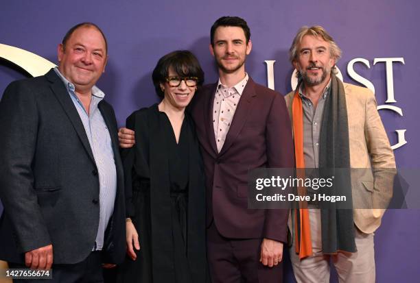 Mark Addy, Sally Hawkins, Harry Lloyd and Steve Coogan attend the UK premiere of "The Lost King" at Ham Yard Hotel on September 26, 2022 in London,...