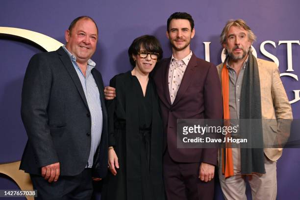 Mark Addy, Sally Hawkins, Harry Lloyd and Steve Coogan attend the UK premiere of "The Lost King" at Ham Yard Hotel on September 26, 2022 in London,...