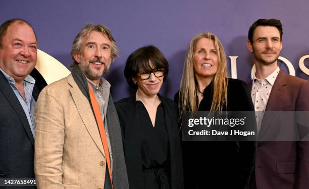 Mark Addy, Steve Coogan, Sally Hawkins, Philippa Langley and Harry Lloyd attend the UK premiere of "The Lost King" at Ham Yard Hotel on September 26,...