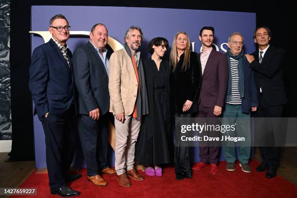 Jeff Pope, Mark Addy, Steve Coogan, Sally Hawkins, Philippa Langley, Harry Lloyd, Stephen Frears and Alexandre Desplat attend the UK premiere of "The...