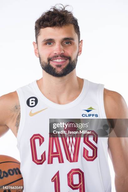 Raul Neto of the Cleveland Cavaliers poses for a photo during Media Day at Rocket Mortgage Fieldhouse on September 26, 2022 in Cleveland, Ohio. NOTE...