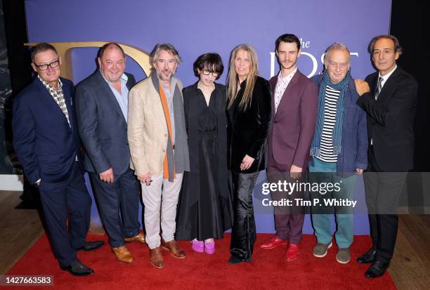 Jeff Pope, Mark Addy, Steve Coogan, Sally Hawkins, Philippa Langley, Harry Lloyd, Stephen Frears and Alexandre Desplat attend the UK premiere of "The...